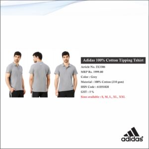 Adidas 100% Cotton Tipping Tshirt
