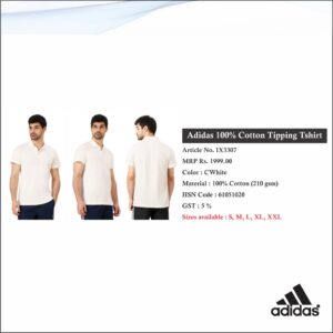 Adidas 100% Cotton Tipping Tshirt