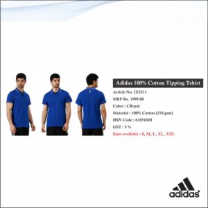 Adidas 100% Cotton Tipping Tshirt