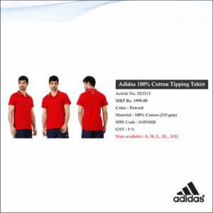 Adidas 100% Cotton Tipping Tshirt