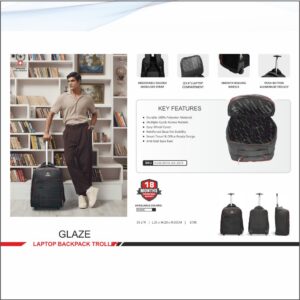Swiss Military Glaze Laptop Trolley Backpack - 35 Ltrs