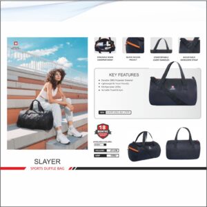 Swiss Military Slayer Sports Duffle Bag - 27 Ltrs