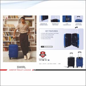 Swiss Military Swirl Hard Top Trolley - 55 cms