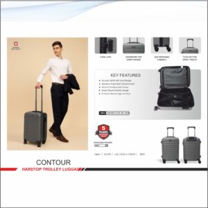 Swiss Military Contour Hard Top Trolley - 55 cms