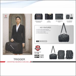 Swiss Military Trigger Convertible Laptop Backpack Sling Bag - 16 Ltrs