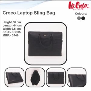 Lee Cooper Croco Laptop Sling Bag