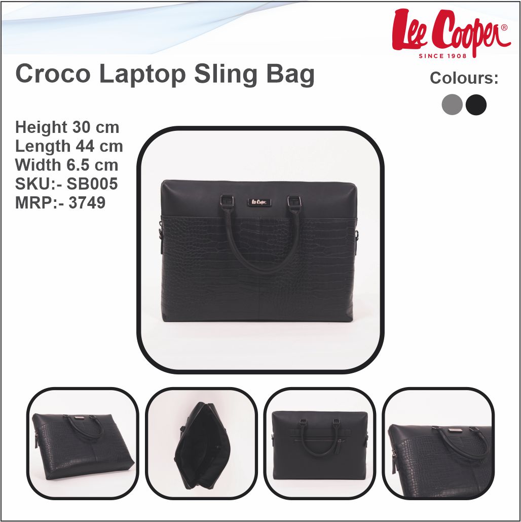 Lee Cooper Croco Laptop Sling Bag