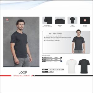 Swiss Military Dry Fit Navy Blue Round Neck Tshirt
