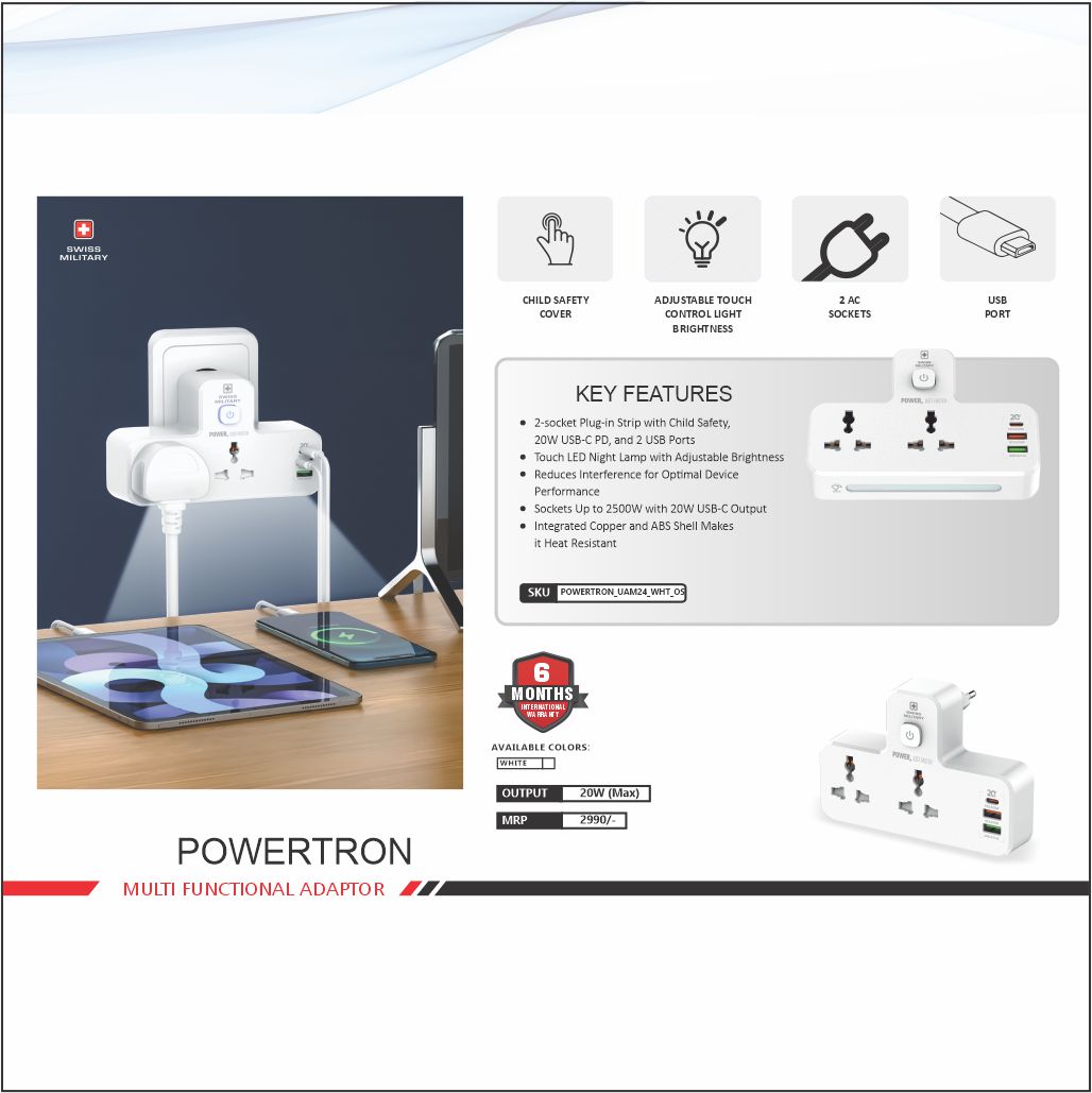 Swiss Military Powerton Multi Functional Adaptor