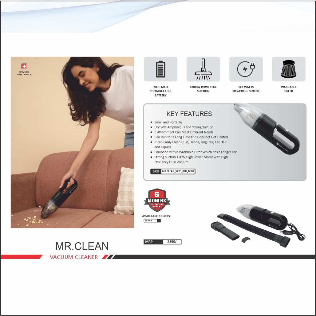 Swiss Military Mr Clean Vacuum Cleaner