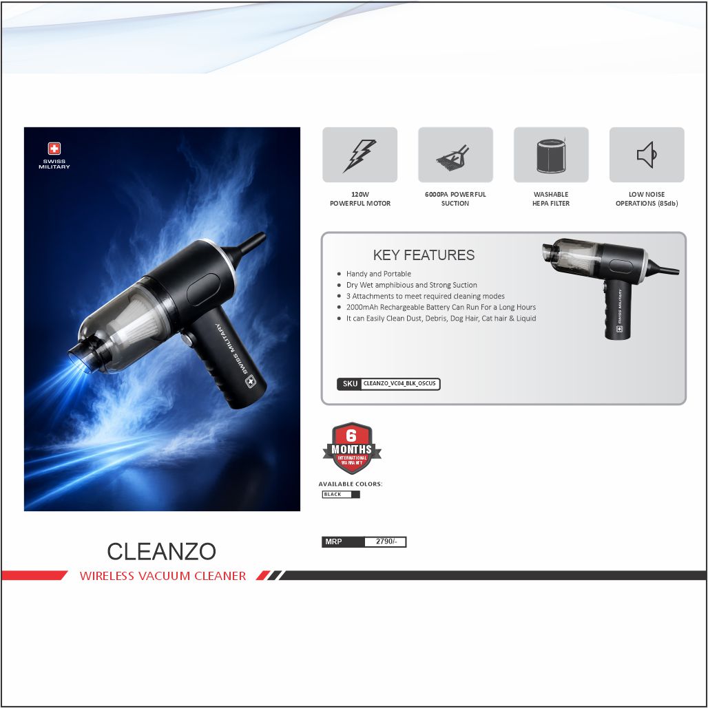 Swiss Military Cleanzo Vacuum Cleaner