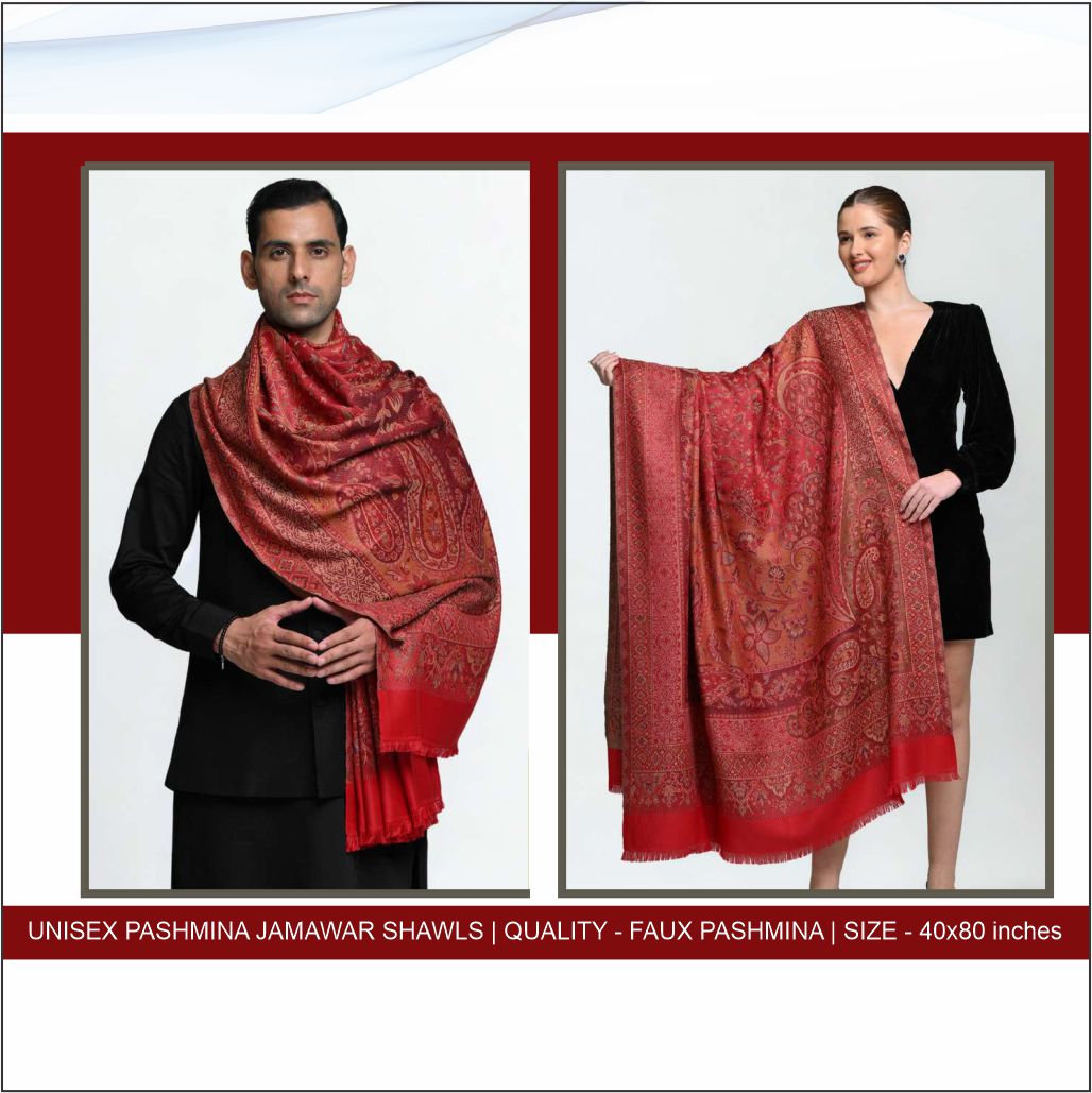 Unisex Pashmina Jamawar Shawls