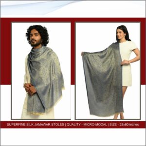 Unisex Superfine Silk Jamawar Stoles