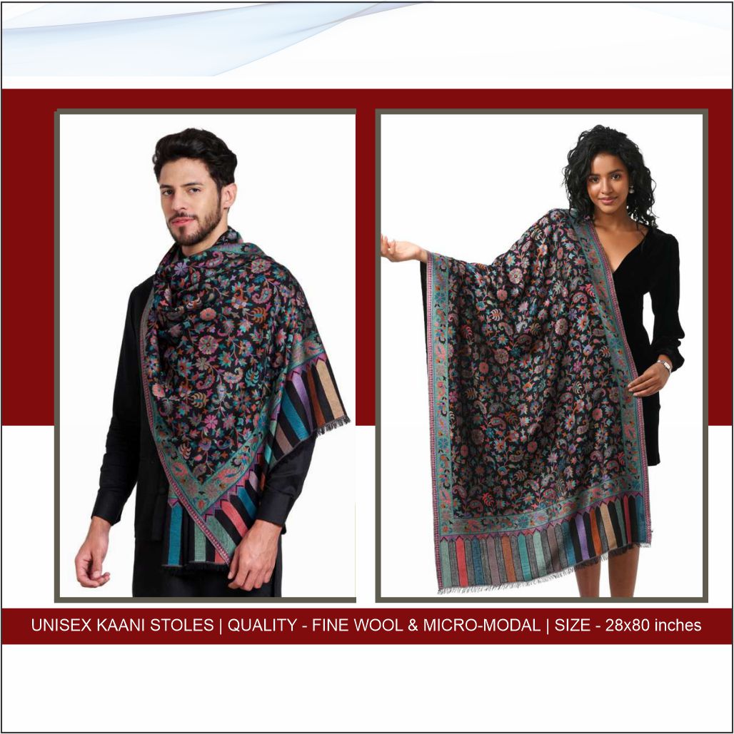 Unisex Fine Wool Kaani Stoles - Image 4