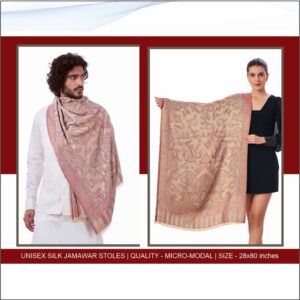 Alternative view of Unisex Silk Jamawar Stoles