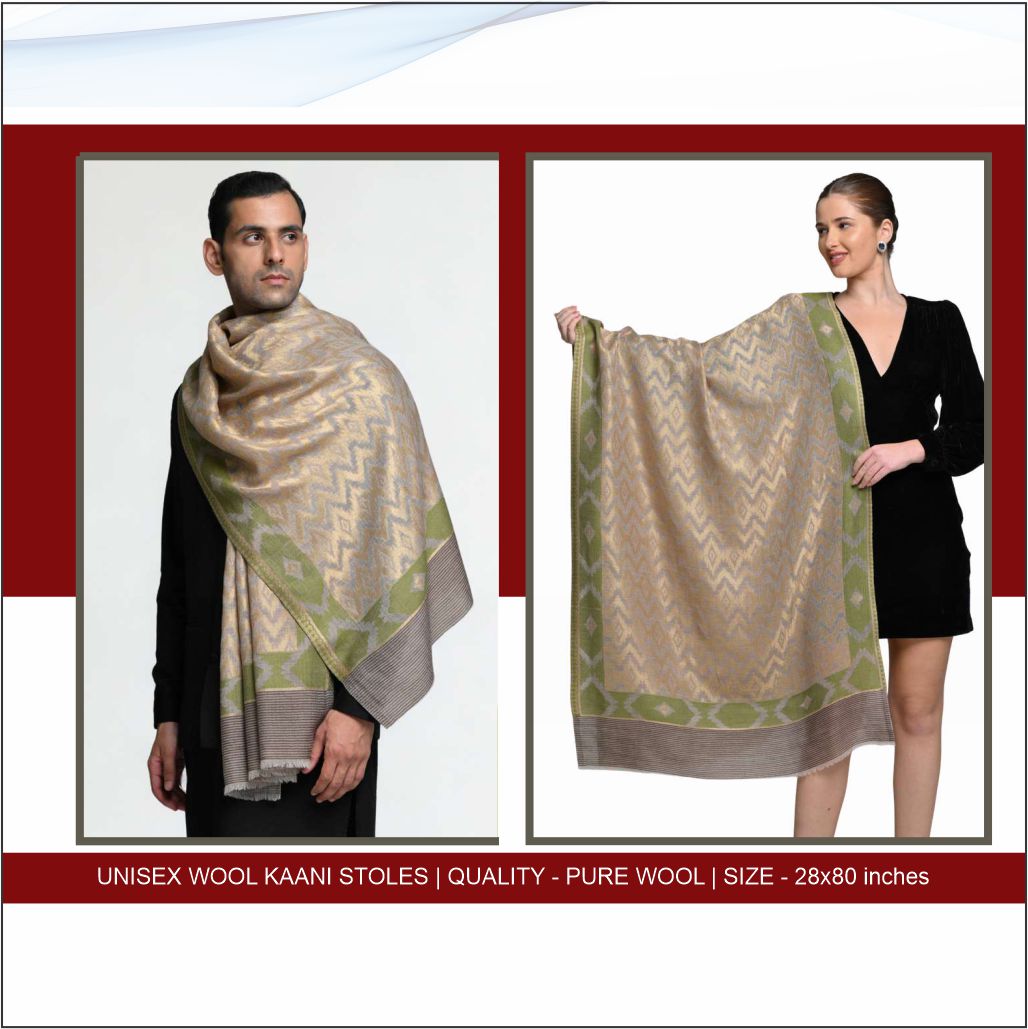 Unisex Pure Wool Kaani Stoles - Image 4