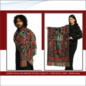 Alternative view of Unisex Wool Kalamkari Stoles