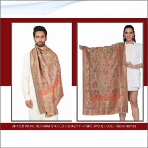Unisex Pure Wool Resham Stoles