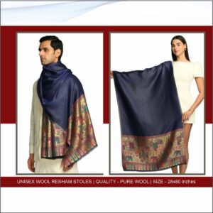 Alternative view of Unisex Pure Wool Resham Stoles