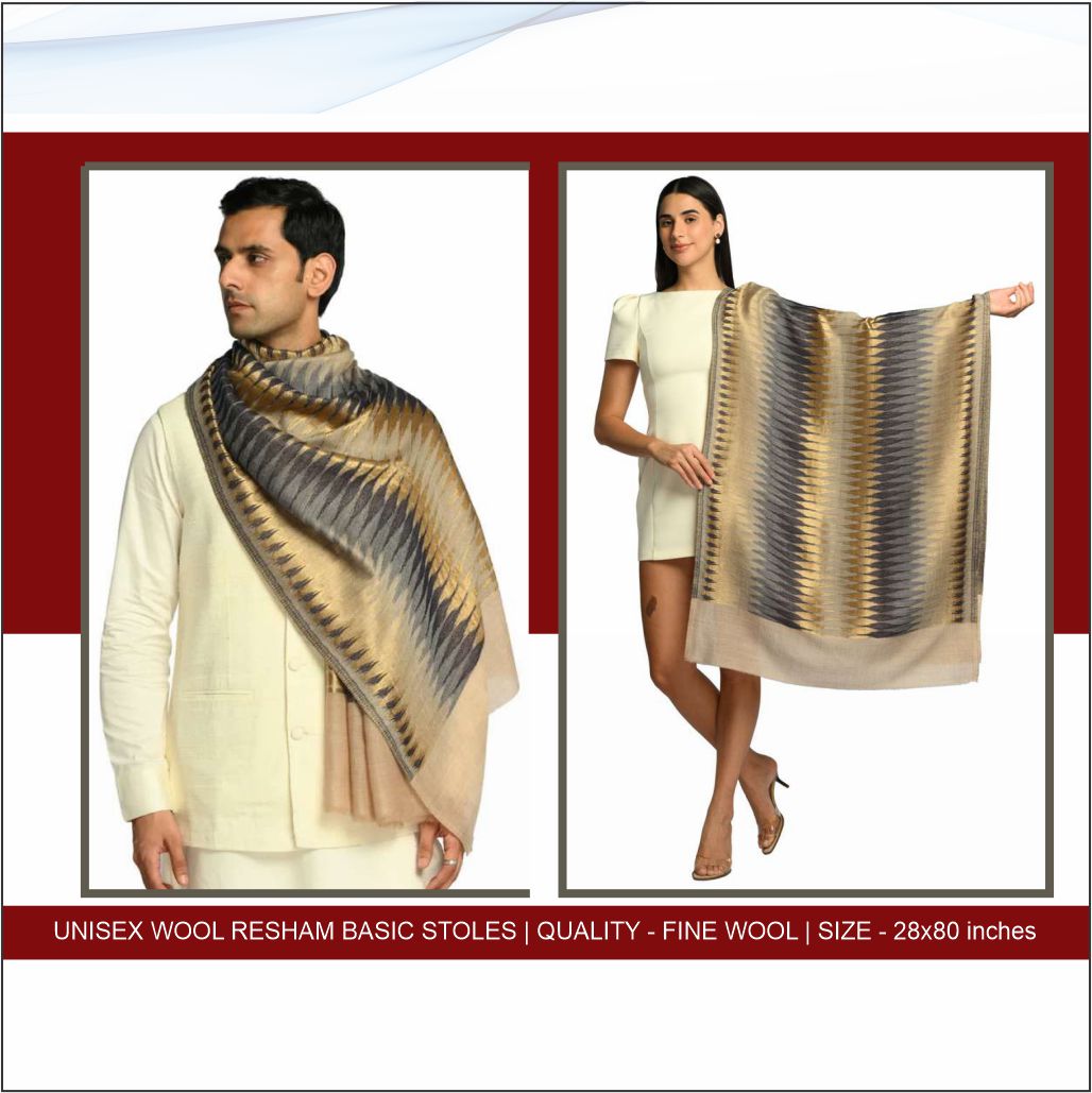 Unisex Wool Resham Basic Stoles - Image 3