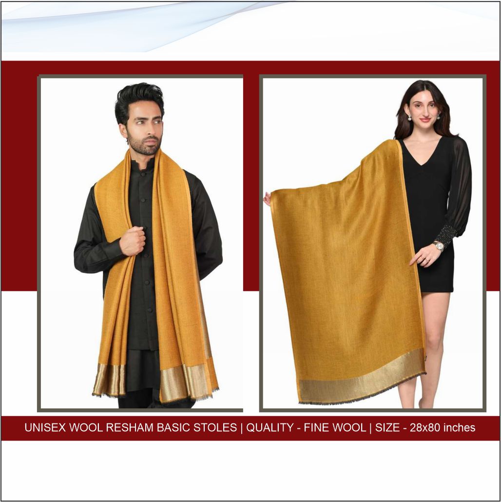 Unisex Wool Resham Basic Stoles - Image 2