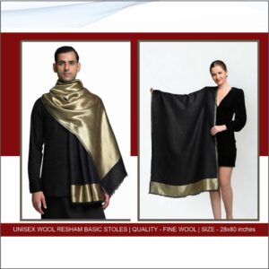 Unisex Wool Resham Basic Stoles
