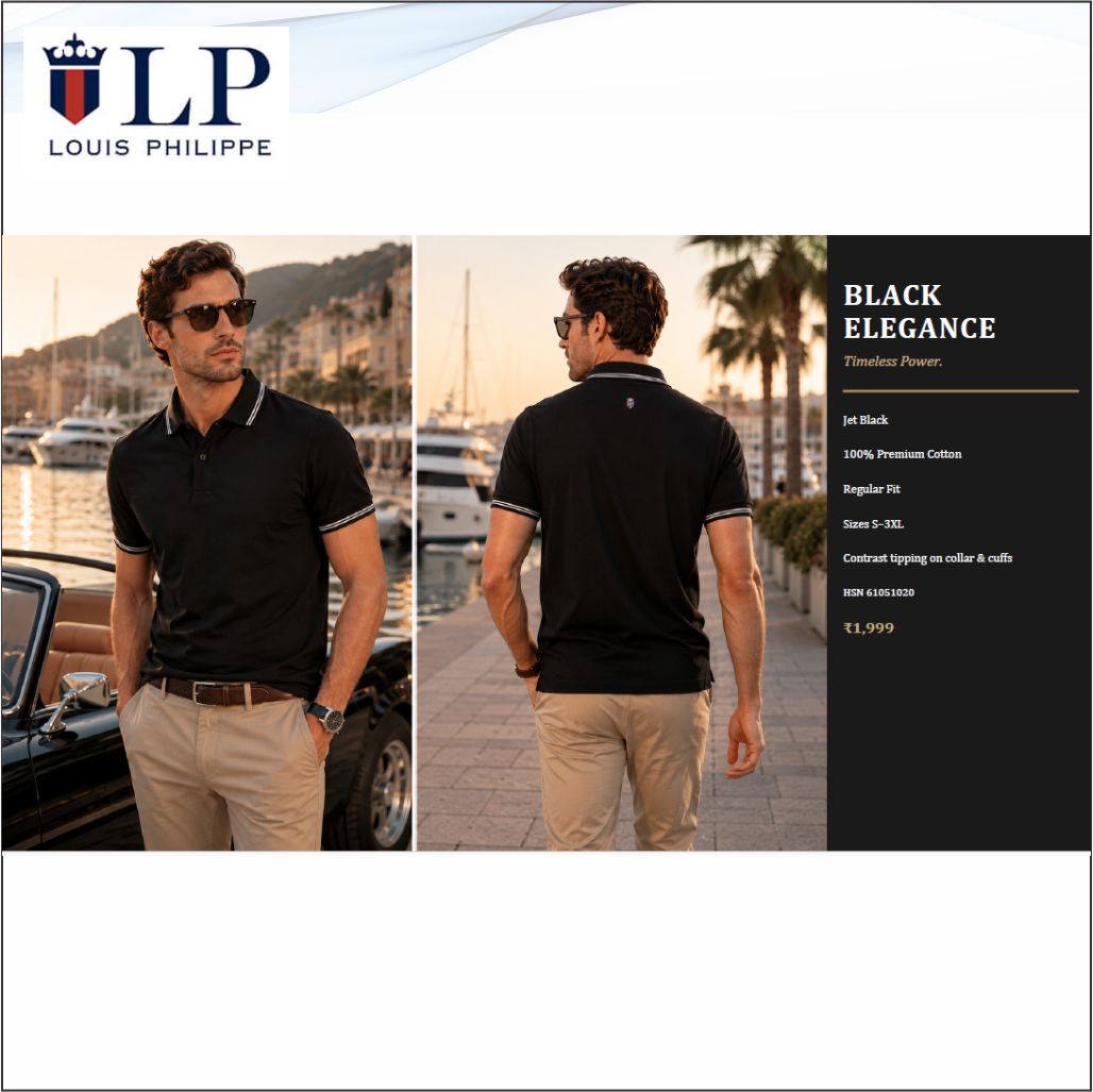 Louis Philipppe Black Elegance Tshirt